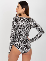 Hurtownia online Biało-czarne wzorzyste body z wiskozy