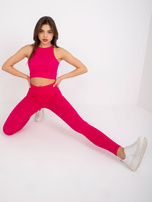Fuksjowe legginsy z wysokim stanem Albina RUE PARIS 