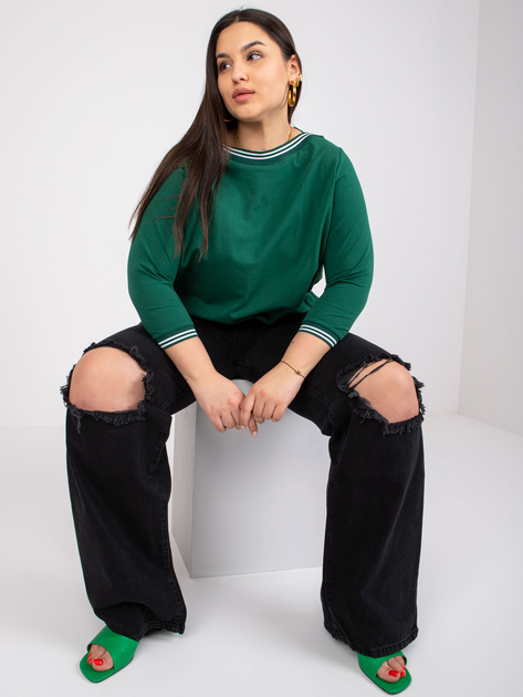 Ciemnozielona bluzka plus size Pearl