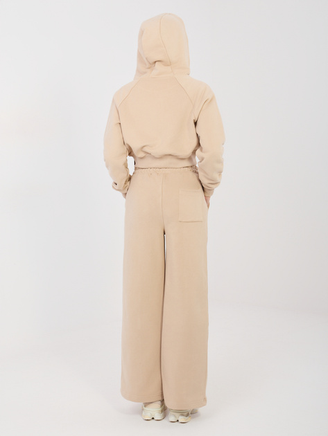 Beżowy dresowy komplet z prostymi spodniami NATURAL SIDE