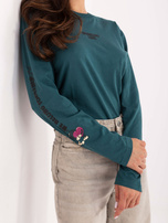 Morska bluzka longsleeve z bawełny SUBLEVEL