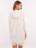 Hurt Jasnobeżowy melanżowy komplet z bluzą oversize