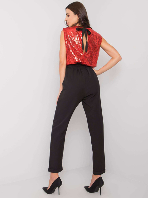 Czerwony elegancki kombinezon z cekinami Monterey