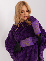 Hurt Ciemnofioletowe dwuczęściowe rękawiczki 