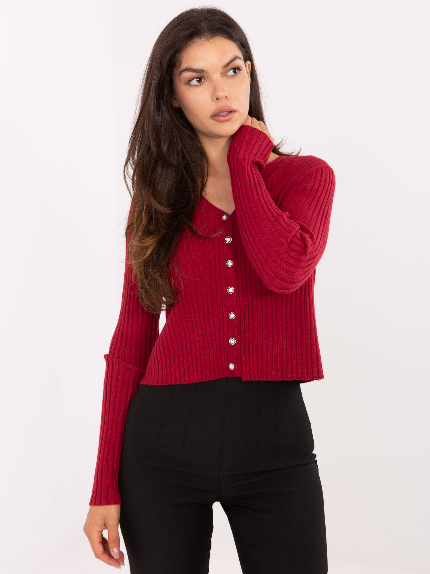 Sweter bordowy