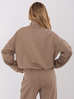 Ciemnobeżowa rozpinana bluza od kompletu