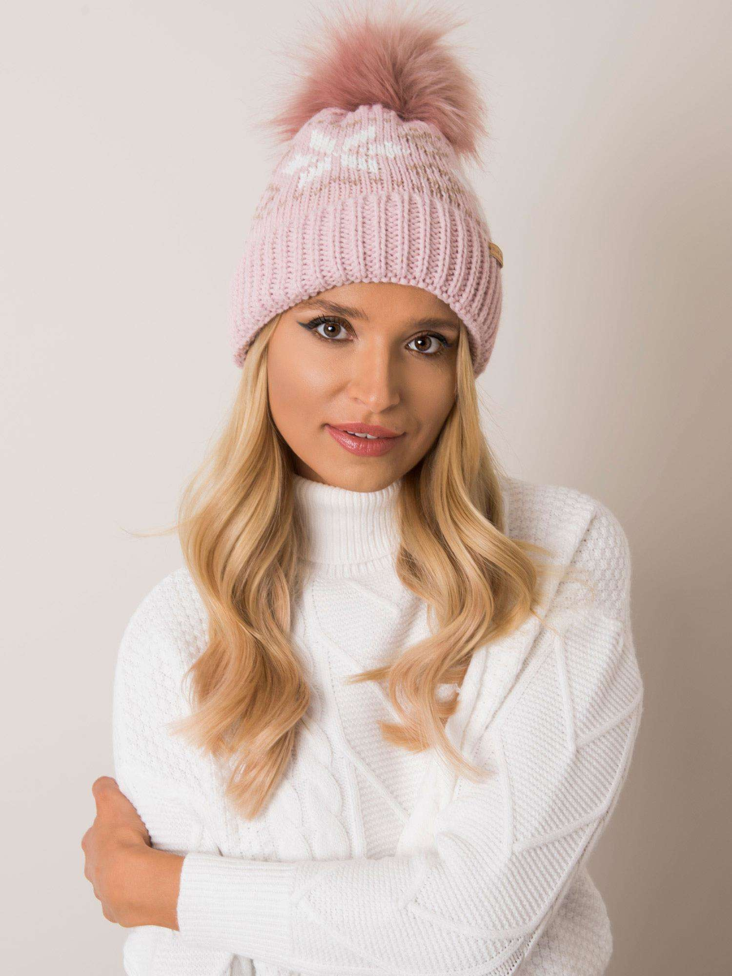 Pale pink winter hat RUE PARIS