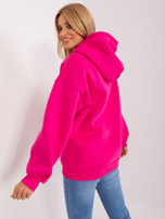 Hurt Fuchsia women's hoodie with a print.