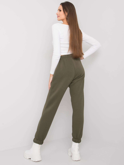 Jasne khaki spodnie dresowe z napisem Lily