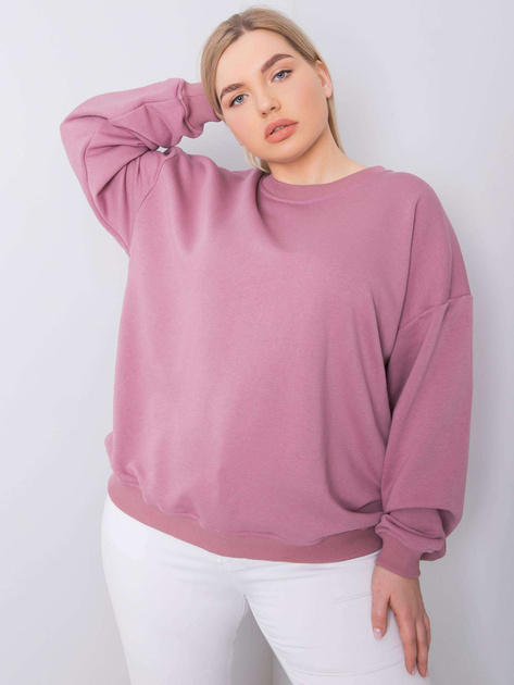 Brudnoróżowa bluza plus size Mischa