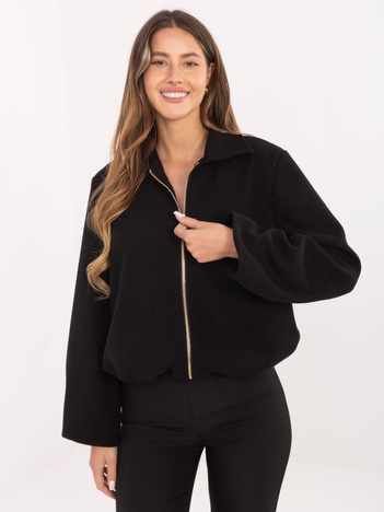 Czarna kurtka balloon z kieszeniami RUE PARIS