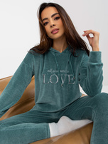 Hurtownia Morska ciepła piżama welurowa z napisami  