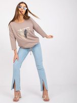 Ciemnobeżowa bawełniana bluzka damska Chicago 