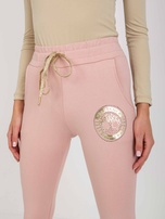 Hurt Brudnoróżowe spodnie dresowe z nadrukiem Myrtle