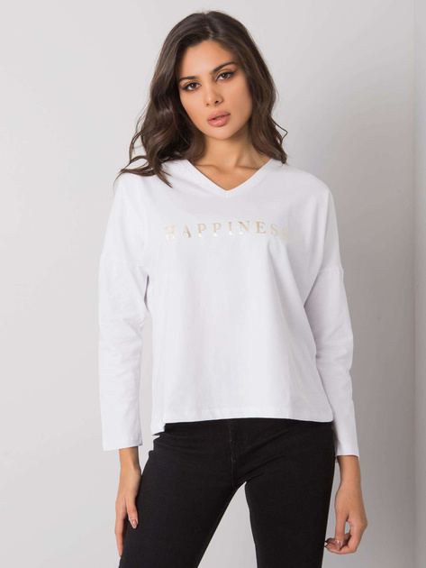 Biała bluzka z napisem Georgetown RUE PARIS