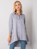 Graue asymmetrische Bluse Gilliana.
