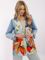 Niebieska damska marynarka z imitacją jeansu