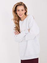 Jasnoszara długa bluza basic bez kaptura