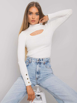 Ecru Bluse mit Ausschnitt Attale.