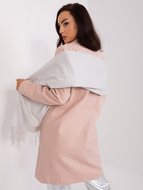 Hurtownia Jasnoszary szal damski z dzianiny