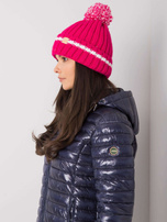 Pink hat with pompom