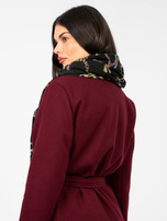 Czarna damska chusta z nadrukiem