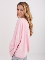Jasně růžová bavlněná oversized košile.