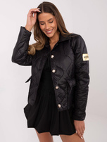 Hurtownia Czarna przejściowa kurtka z kołnierzykiem