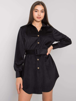 Schwarzes Hemdblusenkleid Abilene.