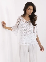 Weiße luftige Bluse 2in1 mit Top.