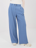  Brudnoniebieskie garniturowe spodnie wide leg RUE PARIS