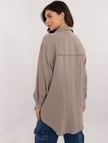 Hurt Ciemnobeżowa długa koszula z muślinu SUBLEVEL