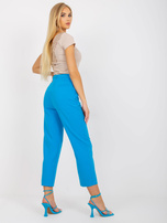 Niebieskie damskie spodnie od garnituru RUE PARIS