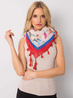 Beige Damen-Schal mit Druck.