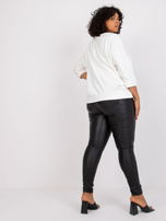 Ecru Bluse Plus Size Baumwolle Cordelia.
