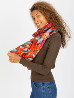 Hurtownia Czerwona bawełniana chusta z nadrukiem 