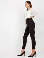 Hurt Schwarze elegante Leggings mit Reißverschluss OCH BELLA.