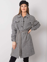 Biało-czarny płaszcz Tori