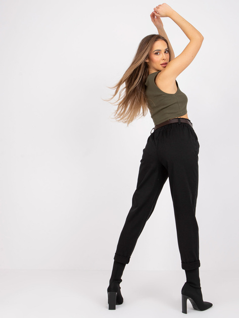 Czarne spodnie materiałowe na co dzień Alizee