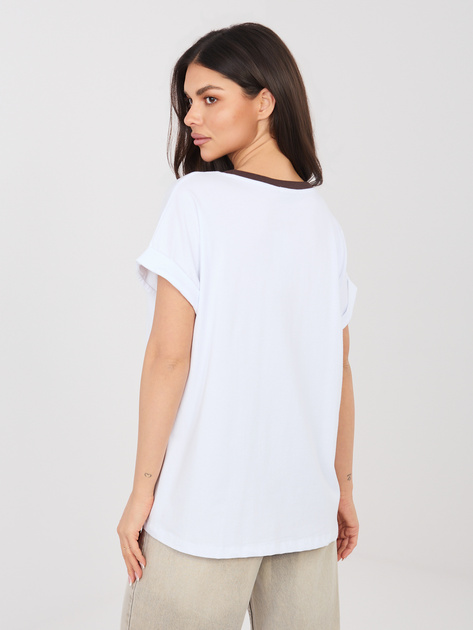 Biała casualowa bluzka oversize z bawełny