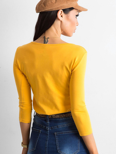 Ciemnożółta bluzka bawełniana Mona
