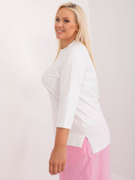 Hurt Ecru bluzka plus size z okrągłym dekoltem