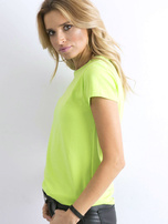 Fluo zielony t-shirt basic Peachy
