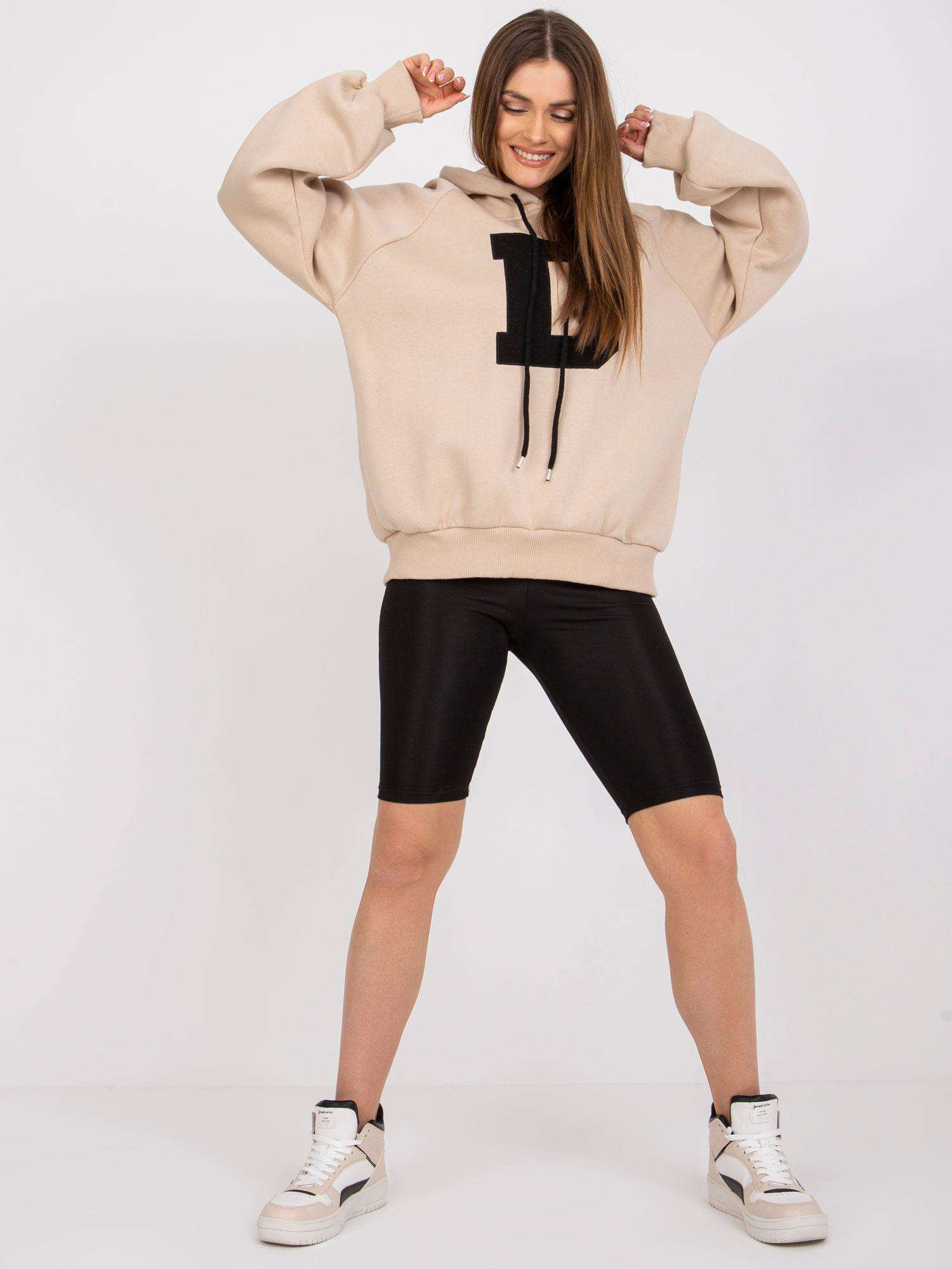 Beige cotton sweatshirt Valeria