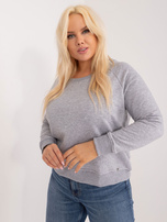 Szara bluza plus size z bawełny Donna