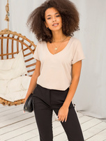 Jasnokawowy t-shirt Emory