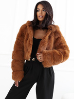 Hurt Light brown transitional jacket with a hood.