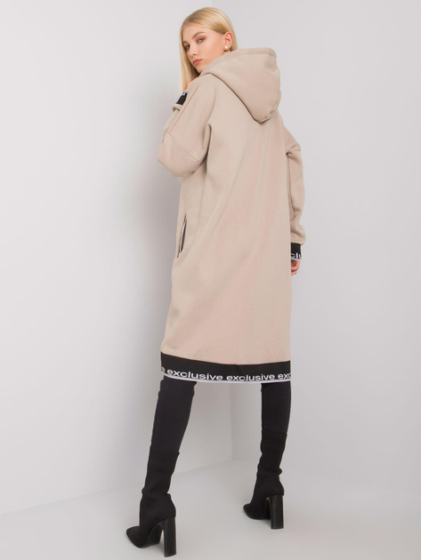 Beżowa rozpinana bluza z kapturem Mayar