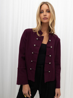 Burgundowa marynarka oficerska w stylu vintage