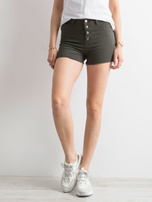 Khaki szorty z guzikami